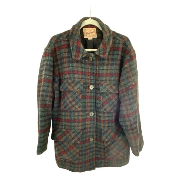 Woolrich Men's Rugged Outdoorwear Plaid Wool Jacket M - Picture 1 of 7